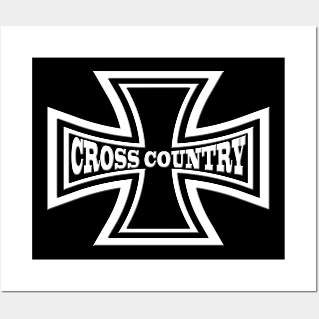 Iron Cross-Cross Country Motorcycle Wall Art by DroolingBullyKustoms